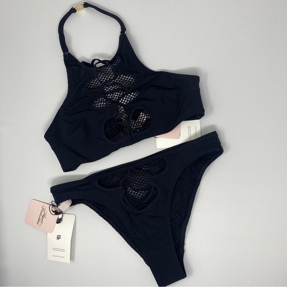 Agent Provocateur Hatty Black Bikini Set AP2 Small NWT - Picture 7 of 12